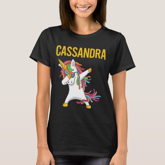 T-shirt Happy Unicorn - Nom Cassandra (Devant)