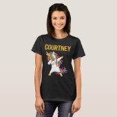 T-shirt Happy Unicorn - Nom Courtney (Devant entier)