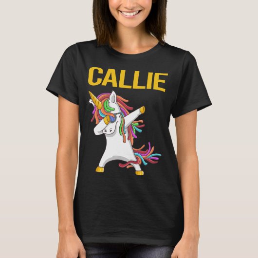 T-shirt Happy Unicorn - Nom de callie (Devant)