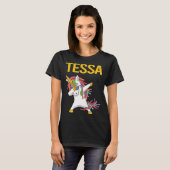 T-shirt Happy Unicorn - Nom de Tessa (Devant entier)