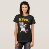 T-shirt Happy Unicorn - Nom René (Devant entier)