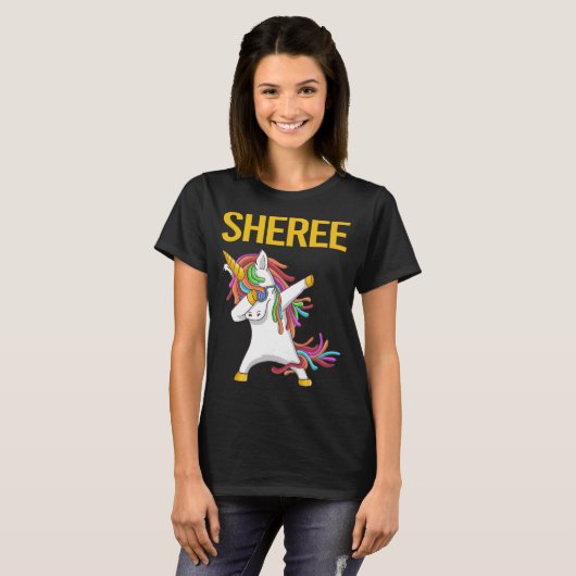 T-shirt Happy Unicorn - Sheree Name (Devant entier)