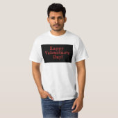 T-shirt happy valentine day rouge & noir (Devant entier)