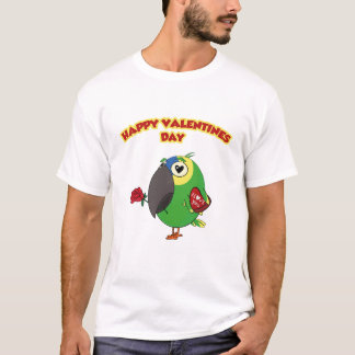 T-shirt happy valentine parrot