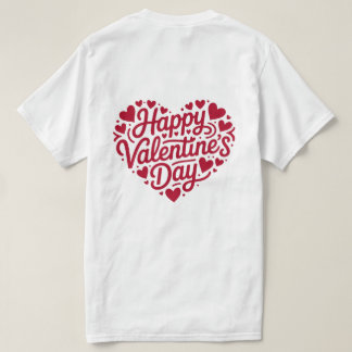 T-shirt Happy Valentine’s Day Heart Typography – Red Love 