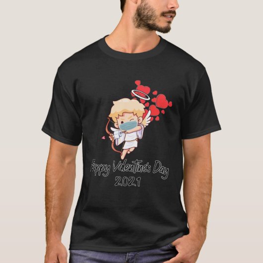 T-shirt Happy Valentine's Day 2021 Cute Cupid Gift During  (Devant)