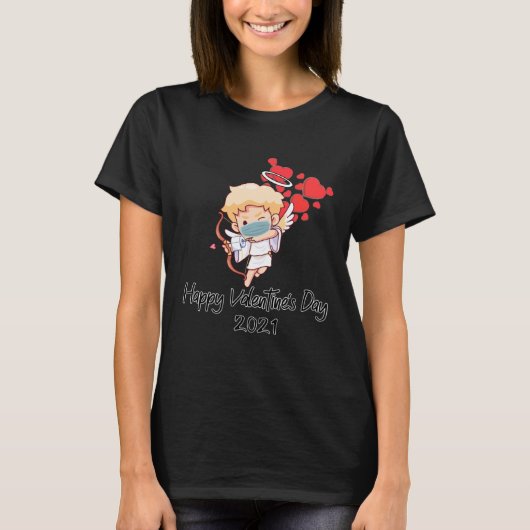 T-shirt Happy Valentine's Day 2021 Cute Cupid Gift During (Devant)