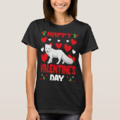 T-shirt Happy Valentines Day Arctic Foxes Heart Love Anima (Devant)