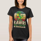 T-shirt Happy Valentines Day Cute Rawr mean i love you (Devant)