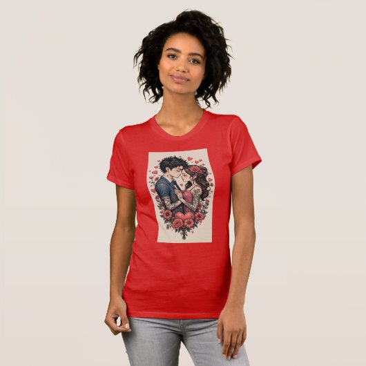 T-shirt Happy Valentine's Day Personalized Gift (Devant entier)