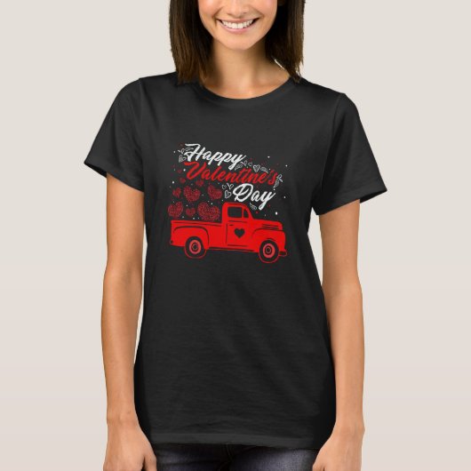T-shirt Happy Valentine's Day Roses Date Night Flowers Lov (Devant)