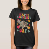 T-shirt Happy Valentines Day Sugar Glider Heart Love Groov (Devant)