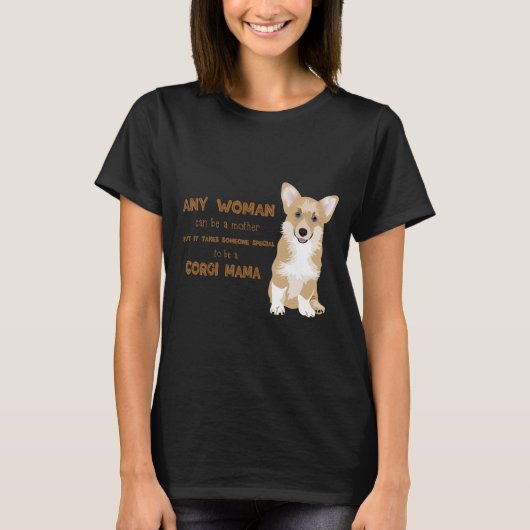 T-shirt Happy Welsh Corgi Pembroke - CORGI MAMA (Devant)