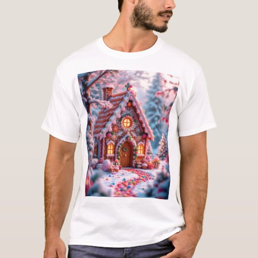 T-shirt Happy winter with Christmas  (Devant)