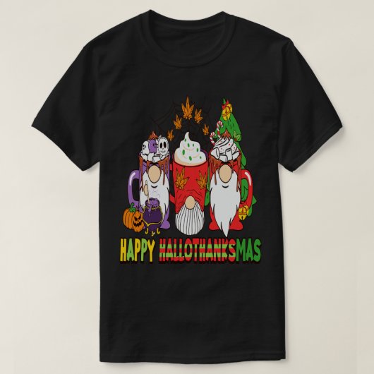 T-shirt happyhallothanksmas 18 (Design devant)