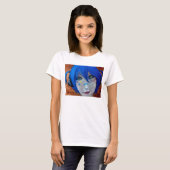 T-shirt Harajuku bleu (Devant entier)