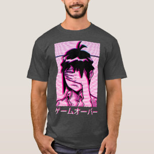 T-shirt Harajuku Eboy Tokyo Vapor Wave mignon Japon rose