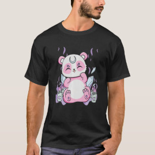 T-shirt Harajuku Panda Et Nu Goth Bear Pour L'Horreur Mign
