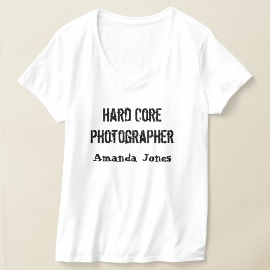 T-shirt hardcore avec votre message Customisé (Poser)