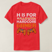 T-shirt Hardcore Gamer Lazy Halloween Costume Videogame Co (Design devant)