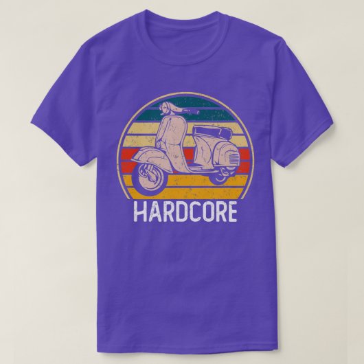T-shirt Hardcore Moped Life Funny Scooter Driver Retro Bik (Design devant)
