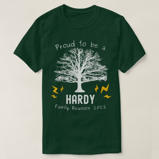 T-shirt Hardy Family Reunion Tree Party 2022 Dernier N (Design devant)
