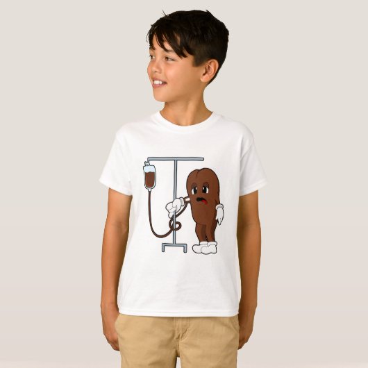 T-shirt Haricot de café avec pot de café (Devant entier)