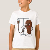 T-shirt Haricot de café avec pot de café (Devant)