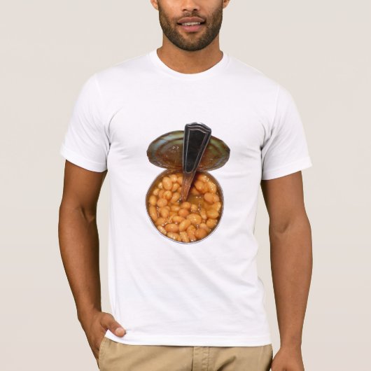T-shirt Haricots cuits au four dans la boîte en fer blanc (Devant)