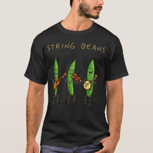 T-shirt Haricots Fun Vegetable Musique Blague Dessin Animé