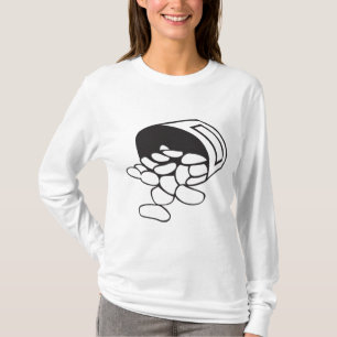T-shirt Haricots Renversés Contour Noir et Blanc