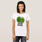 T-shirt Haricots verts amusant Jalous Bean Pun (Devant entier)