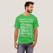 T-shirt haricots verts casserole grâces nourriture (Devant entier)