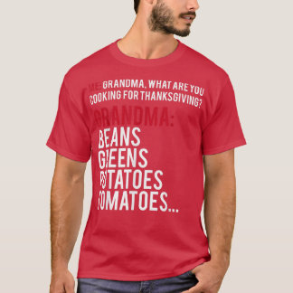 T-shirt Haricots verts Pommes de terre Tomates Drôle Viral