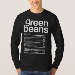 T-shirt Haricots verts Valeur nutritive Drôle Thanksgiving