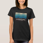 T-shirt Harkers Island NC Summertime Lazy Wavy Waves (Devant)