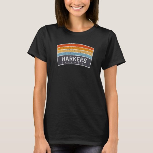 T-shirt Harkers Island, NC Vacationing Sunrise Curve (Devant)