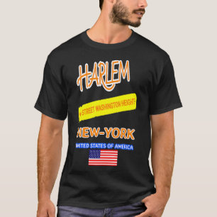 T-shirt HARLEM New York 96th STREET WASHINGTON HEIGHTS 