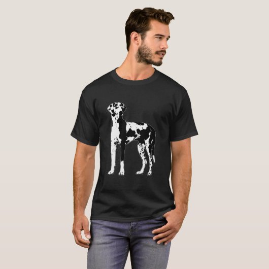 T-shirt Harlequin great dane (Devant entier)