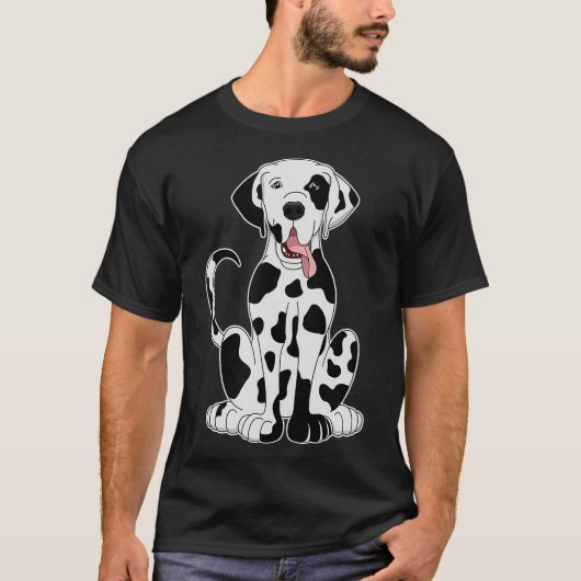 T-shirt Harlequin Great Dane Chemise Pour Hommes Femmes Am (Devant)