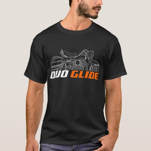 T-shirt Harley-Davidson Duo Glide 1963-1964 + Saddlebag (Devant)