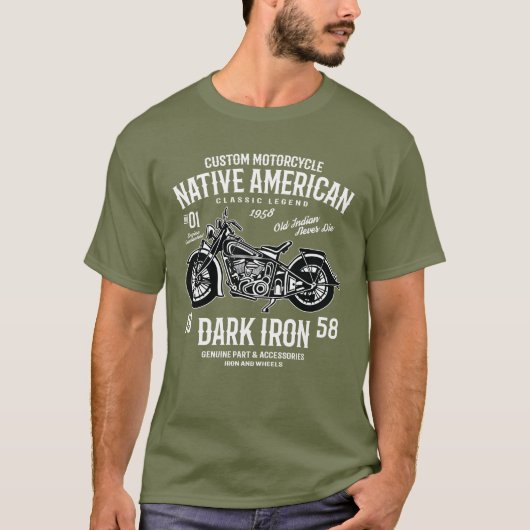 T-shirt Harley Indian Motorcycle classique sur mesure (Devant)