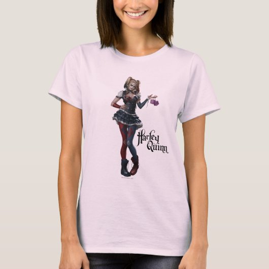 T-shirt Harley Quinn Avec Dice Fuzzy (Devant)