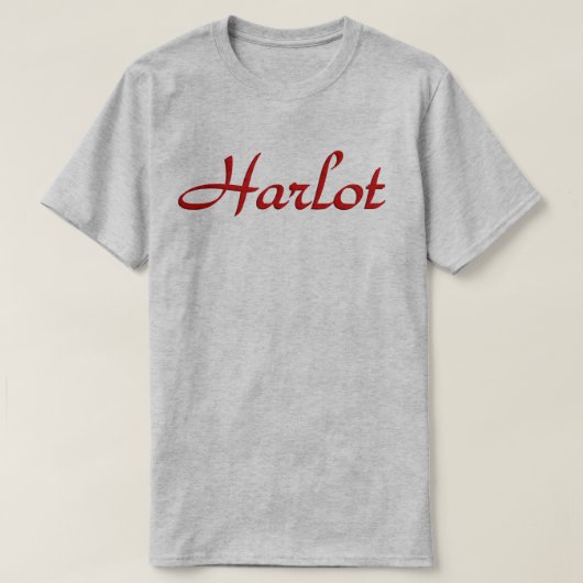 T-shirt Harlot de texte (Design devant)