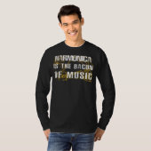 T-shirt Harmonic Sizzle : Harmonica - The Musical Bacon! B (Devant entier)