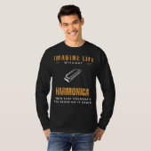 T-shirt Harmonica Folie : Frappez-Vous & Harmonisez avec (Devant entier)