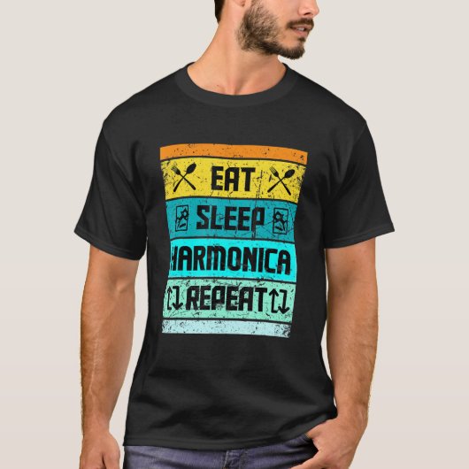 T-shirt Harmonica Harmonica Joueuses Pour Hommes Femmes En (Devant)