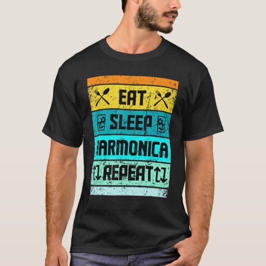 T-shirt Harmonica Harmonica Joueuses Pour Hommes Femmes En (Devant)
