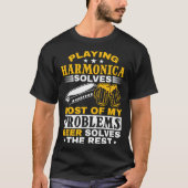 T-shirt Harmonica Jouer Harmonica (Devant)