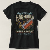 T-shirt Harmonica Lover Jouer Harmonica Player (Design devant)